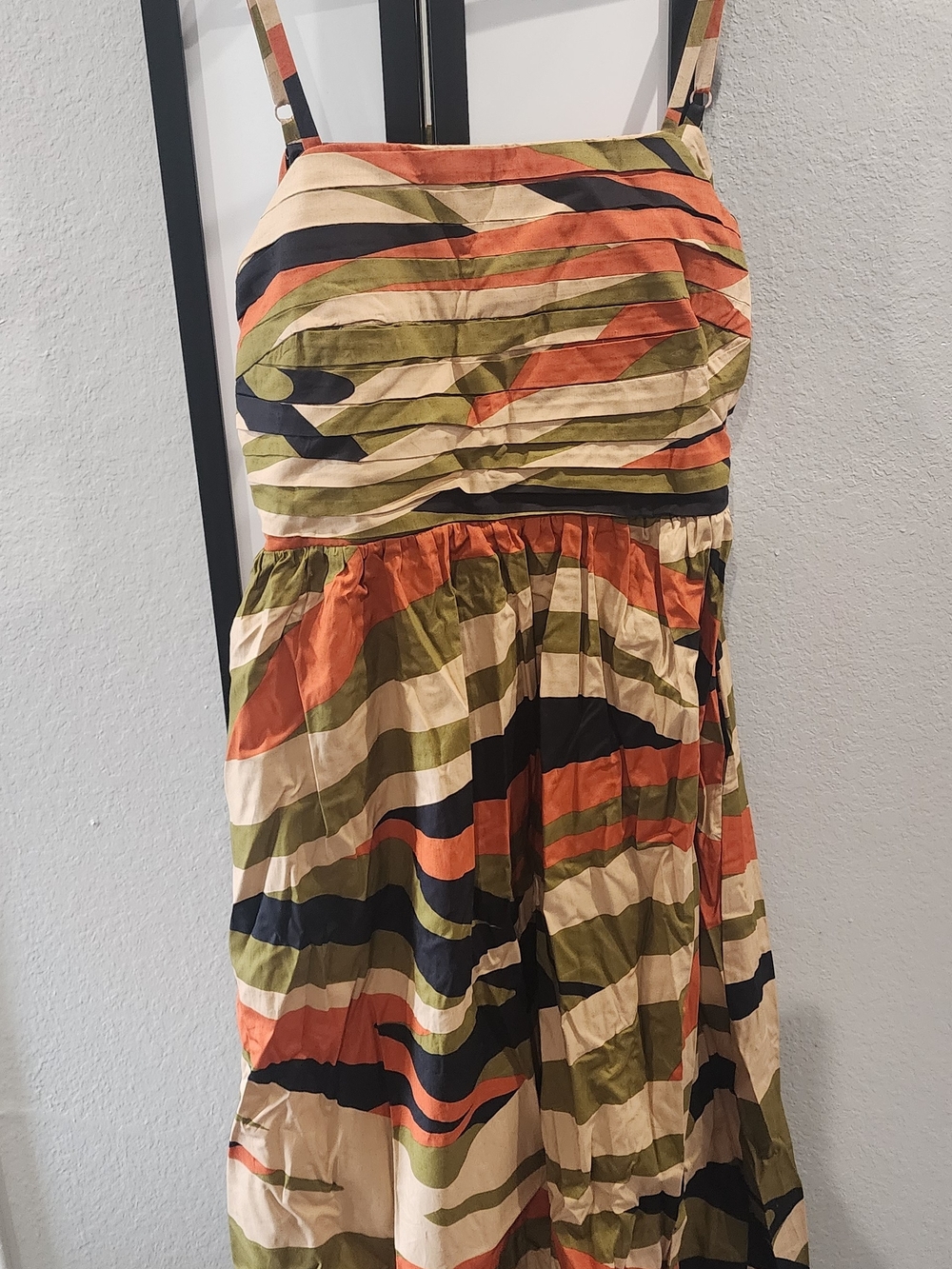 HALOGEN Striped Multicolor Spaghetti-Strap Women's Maxi Dress